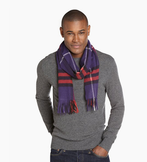 Check Cashmere Scarf